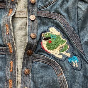 Tsumori Chisato Embroidered Jeans Jacket, sz 4